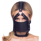 Черный намордник с кляпом-шаром Head Harness With A Gag - Orion - купить с доставкой в Первоуральске