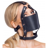 Черный намордник с кляпом-шаром Head Harness With A Gag - Orion - купить с доставкой в Первоуральске