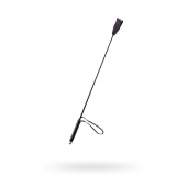 Чёрный стек с кожаной ручкой - 58 см. - Sitabella - купить с доставкой в Первоуральске