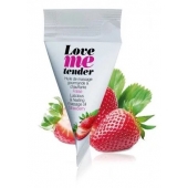 Съедобное согревающее массажное масло Love Me Tender Strawberry с ароматом клубники - 10 мл. - Love to Love - купить с доставкой в Первоуральске