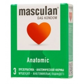 Презервативы анатомической формы Masculan Anatomic - 3 шт. - Masculan - купить с доставкой в Первоуральске