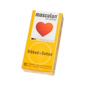 Презервативы с колечками и пупырышками Masculan Ribbed+Dotted - 10 шт. - Masculan - купить с доставкой в Первоуральске