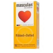 Презервативы с колечками и пупырышками Masculan Ribbed+Dotted - 10 шт. - Masculan - купить с доставкой в Первоуральске