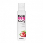 Массажная хрустящая пенка Tickle My Body Strawberry с ароматом клубники - 150 мл. - Love to Love - купить с доставкой в Первоуральске