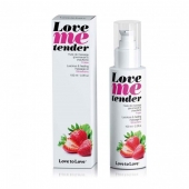 Съедобное согревающее массажное масло Love Me Tender Strawberry с ароматом клубники - 100 мл. - Love to Love - купить с доставкой в Первоуральске