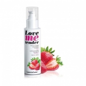 Съедобное согревающее массажное масло Love Me Tender Strawberry с ароматом клубники - 100 мл. - Love to Love - купить с доставкой в Первоуральске