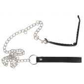 Зажим для половых губ с поводком Pussy Clamp With A Leash - Orion - купить с доставкой в Первоуральске