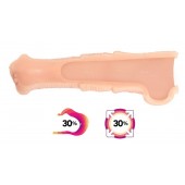 Телесная фантазийная насадка на член Cock Sleeve Size M - KOKOS - в Первоуральске купить с доставкой