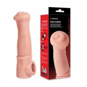 Телесная фантазийная насадка на член Cock Sleeve Size L - KOKOS - в Первоуральске купить с доставкой