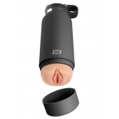 Серый мастурбатор в виде бутылки F*ck Flask - Pipedream - в Первоуральске купить с доставкой
