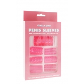 Набор из 7 розовых насадок на пенис ONE-A-DAY PENIS SLEEVES PINK - Seven Creations - в Первоуральске купить с доставкой