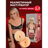 Двусторонний мастурбатор Lola Taylor - 22 см. - ФлешНаш - в Первоуральске купить с доставкой