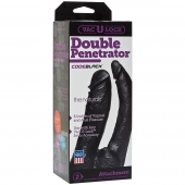 Черная насадка-фаллоимитатор для двойной стимуляции Double Penetrator - 16 см. - Doc Johnson - купить с доставкой в Первоуральске