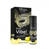 Съедобный жидкий вибратор Dual Vibe! со вкусом лимонного джина с тоником - 15 мл. - ORGIE - купить с доставкой в Первоуральске
