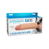 Полый страпон на ремнях 8’’ Hollow Silicone Strap-on - Pipedream - купить с доставкой в Первоуральске