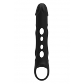 Черная насадка-удлинитель Vibrating Extender With Remote с вибрацией - Dream Toys - в Первоуральске купить с доставкой
