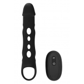 Черная насадка-удлинитель Vibrating Extender With Remote с вибрацией - Dream Toys - в Первоуральске купить с доставкой