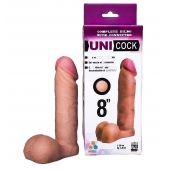 Фаллическая насадка для страпона UNICOCK 8  - 20 см. - LOVETOY (А-Полимер) - купить с доставкой в Первоуральске