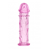 Розовая насадка фаллической формы - 12,5 см. - A-toys - в Первоуральске купить с доставкой