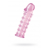 Розовая насадка на пенис с шипами - 12,5 см. - A-toys - в Первоуральске купить с доставкой
