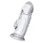Прозрачная насадка на пенис с шипиками и коготком - 13,5 см. - A-toys - в Первоуральске купить с доставкой