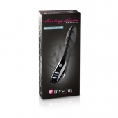 Вибратор с электростимуляцией Sizzling Simon Black Edition - 27 см. - MyStim - купить с доставкой в Первоуральске