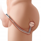 Кольцо на пенис с анальным стимулятором Stainless Steel Anal Hook   Cock Ring - BlueLine - в Первоуральске купить с доставкой