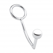Кольцо на пенис с анальным стимулятором Stainless Steel Anal Hook   Cock Ring - BlueLine - в Первоуральске купить с доставкой