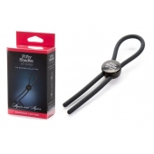 Тёмно-серое эрекционное кольцо с зажимом Again and Again Adjustable Cock Ring - Fifty Shades of Grey - в Первоуральске купить с доставкой