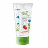Гель-смазка на водной основе с ароматом клубники BioGlide - 80 мл. - Joy Division - купить с доставкой в Первоуральске