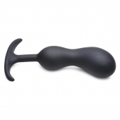Черный массажер простаты с утяжелителями Premium Silicone Weighted Prostate Plug Large - 18,8 см. - XR Brands - в Первоуральске купить с доставкой