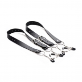 Ремни с зажимами для половых губ Spread Labia Spreader Straps with Clamps - XR Brands - купить с доставкой в Первоуральске