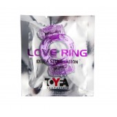 Фиолетовое виброкольцо с двумя вибропульками - Toyfa Basic - в Первоуральске купить с доставкой