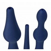 Набор из 3 универсальных насадок для анального душа Universal 3 Piece Silicone Enema Attachment Set - XR Brands - купить с доставкой в Первоуральске