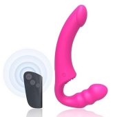 Розовый безремневой страпон Straples Strap-On Dildo - Erokay - купить с доставкой в Первоуральске