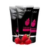 Набор из 3 съедобных лубрикантов JUJU со вкусом малины - JuJu - купить с доставкой в Первоуральске Набор из 3 съедобных лубрикантов JUJU со вкусом малины - JuJu - купить с доставкой в Первоуральске