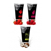 Набор из 3 съедобных лубрикантов JUJU (клубника, малина, кокос) - JuJu - купить с доставкой в Первоуральске Набор из 3 съедобных лубрикантов JUJU (клубника, малина, кокос) - JuJu - купить с доставкой в Первоуральске