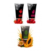 Набор из 3 съедобных лубрикантов JUJU (клубника, малина, тропические фрукты) - JuJu - купить с доставкой в Первоуральске Набор из 3 съедобных лубрикантов JUJU (клубника, малина, тропические фрукты) - JuJu - купить с доставкой в Первоуральске