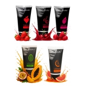 Набор из 5 съедобных лубрикантов JUJU (клубника, малина, тропические фрукты, вишня, грейпфрут) - JuJu - купить с доставкой в Первоуральске Набор из 5 съедобных лубрикантов JUJU (клубника, малина, тропические фрукты, вишня, грейпфрут) - JuJu - купить с доставкой в Первоуральске