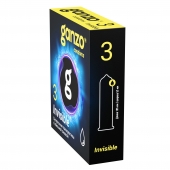 Супертонкие презервативы Ganzo Invisible - 3 шт. - Ganzo - купить с доставкой в Первоуральске