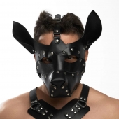 Черная кожаная маска «Собака» - Crazy Handmade - купить с доставкой в Первоуральске Черная кожаная маска «Собака» - Crazy Handmade - купить с доставкой в Первоуральске