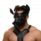 Черная кожаная маска «Собака» - Crazy Handmade - купить с доставкой в Первоуральске Черная кожаная маска «Собака» - Crazy Handmade - купить с доставкой в Первоуральске