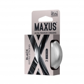 Черные утолщенные презервативы MAXUS Extra Strong с железным кейсом - 3 шт. - Maxus - купить с доставкой в Первоуральске