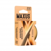 Точечные презервативы MAXUS 2000 Amazing Dots с железным кейсом - 3 шт. - Maxus - купить с доставкой в Первоуральске