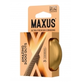 Точечные презервативы MAXUS 2000 Amazing Dots с железным кейсом - 3 шт. - Maxus - купить с доставкой в Первоуральске