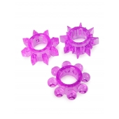 Набор из 3 лиловых эрекционных колец различной формы - Erowoman-Eroman - в Первоуральске купить с доставкой