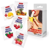 Набор из 5 саше съедобных смазок Tutti-Frutti - Биоритм - купить с доставкой в Первоуральске Набор из 5 саше съедобных смазок Tutti-Frutti - Биоритм - купить с доставкой в Первоуральске