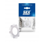 Эластичное эрекционное кольцо с шипиками и шариками - Sex Expert - в Первоуральске купить с доставкой