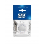 Эрекционное кольцо со стимулирующими шариками сверху и снизу - Sex Expert - в Первоуральске купить с доставкой