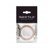 Эрекционное кольцо с бежевыми «ресничками» - Sextaz - в Первоуральске купить с доставкой